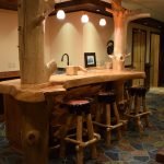Bar with vineyard carving